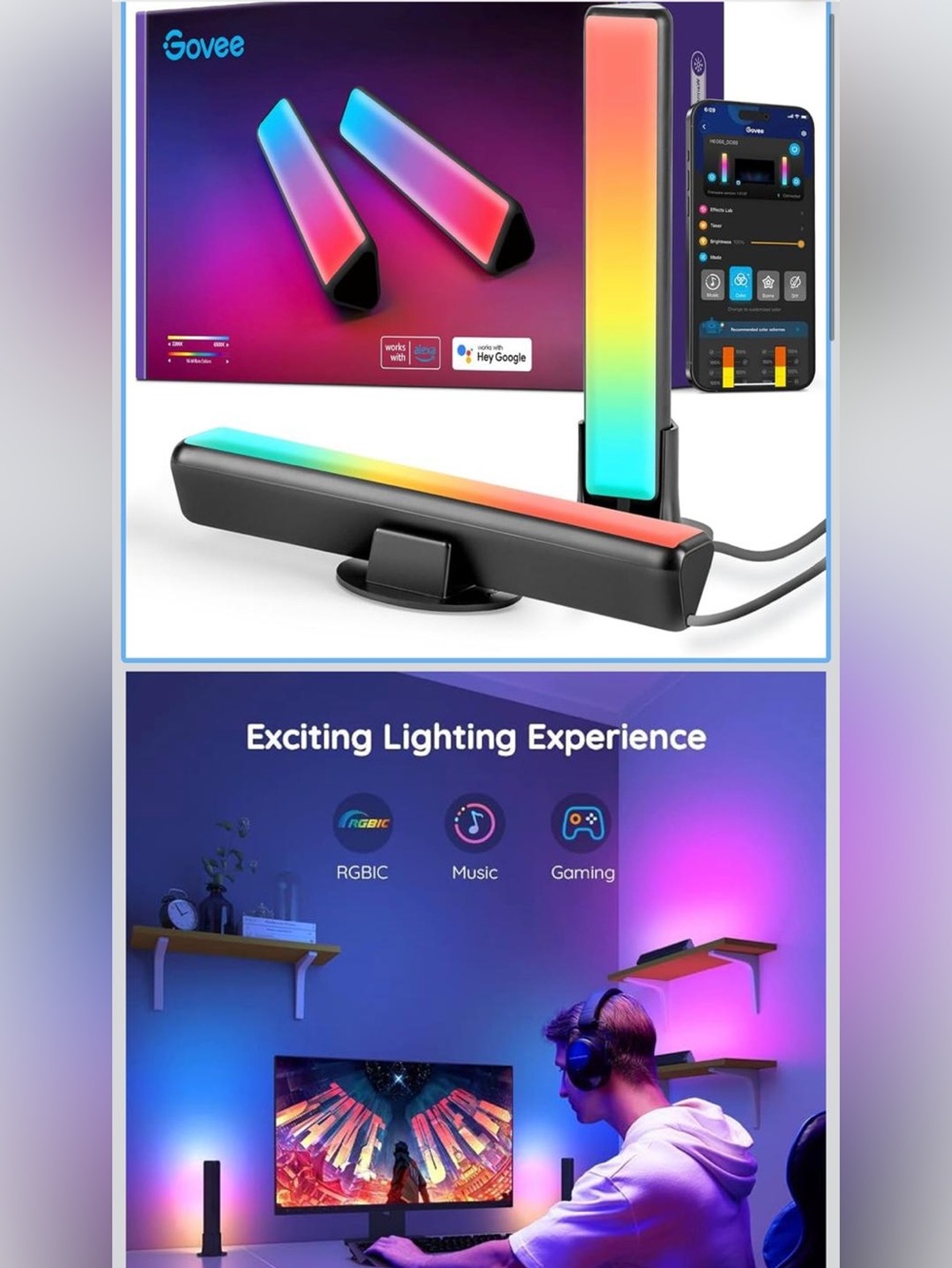 Govee Flow Pro Smart Light Bars + Speakers- LED
